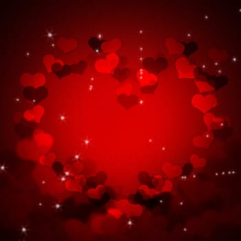 Valentine design with heart elements
