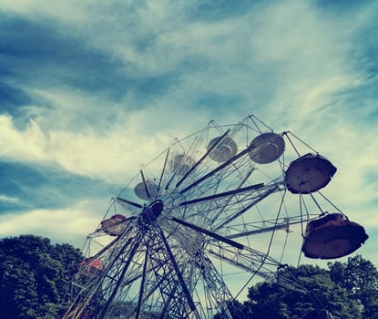 Image of carousel in vintage style
