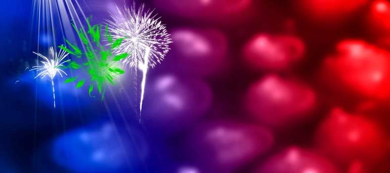 Party - Illustration with firework