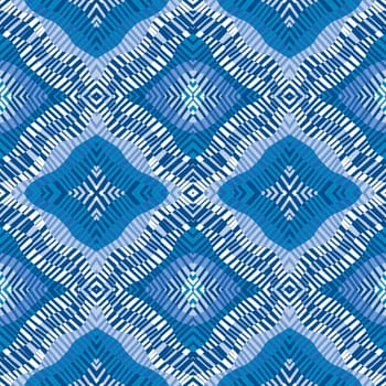 Blue striped pattern in geometrical shapes