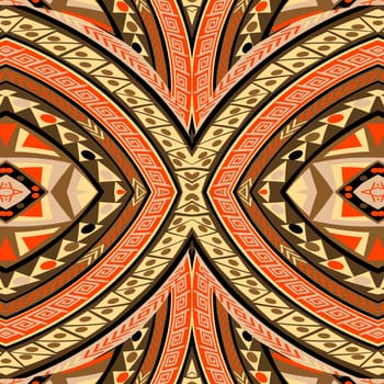 Ethnic style decoration with textile design motif