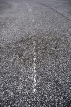 Detail of control and guide lines in a car park