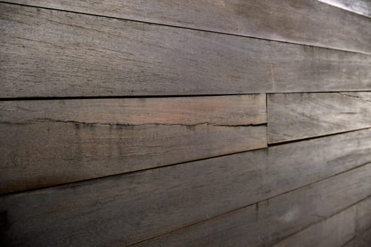 Detail of wall lined with wooden boards, decoration