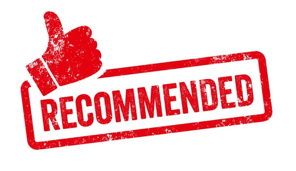 Red stamp with thumb - Recommended