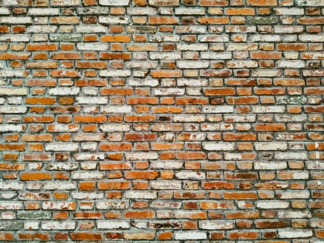 red brick wall background. Old red brick grunge wall background.