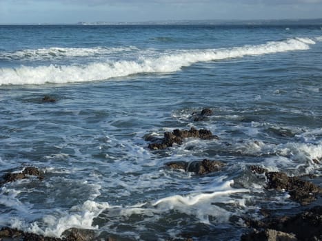 Waves on Martin beach in Plerin