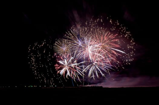 Salute in honor of the new year. High quality photo