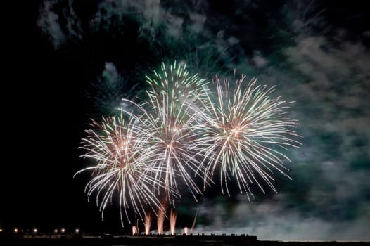 Salute in honor of the new year. High quality photo