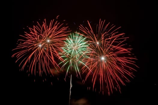 Salute in honor of the new year. High quality photo