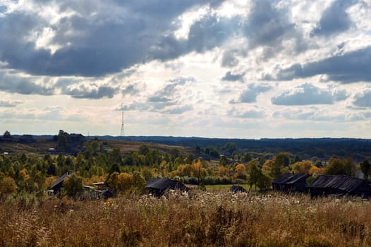 landscape with clouds and sky. High quality photo