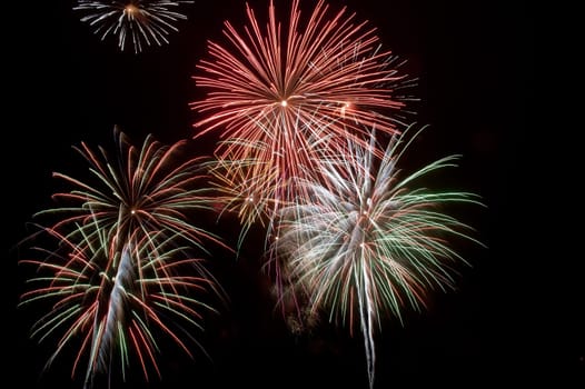 Salute in honor of the new year. High quality photo