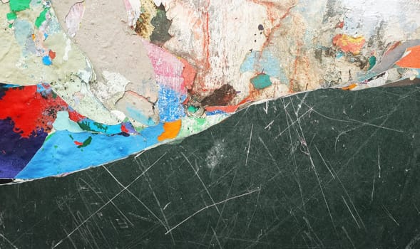 Old cracked colorful plaster background