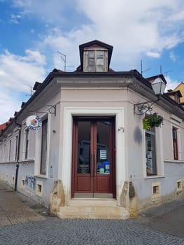 Low angle shot of a building in old town Varazdin, Croatia