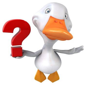 Fun duck - 3D Illustration