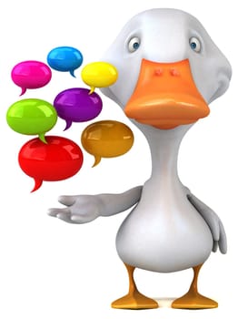 Fun duck - 3D Illustration