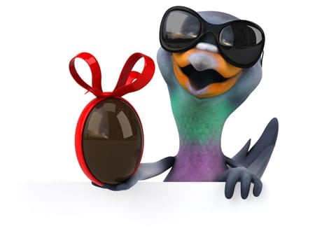 Fun pigeon - 3D Illustration