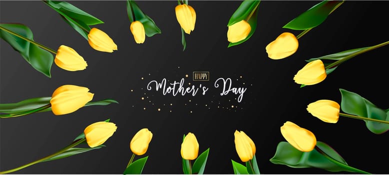 MOTHER'S DAY handwritten text with flowers. Template for poster, postcard, banner. BOUQUET FOR MOMMA's day, ready to print postcard. Happy mothers day