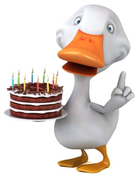 Fun duck - 3D Illustration