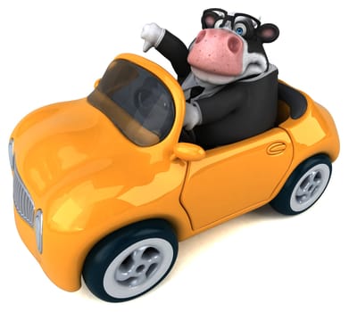 Fun cow - 3D Illustration
