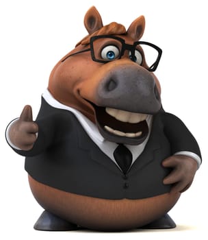 Fun horse - 3D Illustration