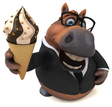 Fun horse - 3D Illustration