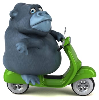 Fun gorilla - 3D Illustration
