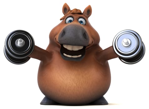 Fun horse - 3D Illustration