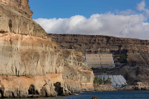 Barranco de Fataga on the Canary Island of Gran Canaria in summer