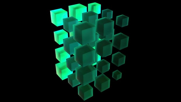 Semitransparent squares with matte 3d render and soft lighting. Mosaic and geometric simple crystals for digital presentation and cyber decor. Azure surface with glass coating.,Semitransparent squares with matte 3d render and soft lighting. Mosaic and geometric simple crystals for digital presentation and cyber decor. Azure surface with glass coating.