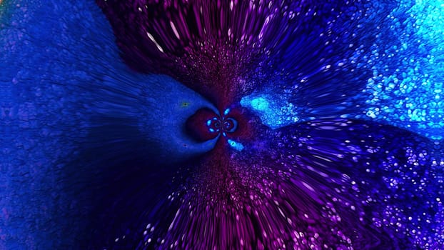 Bright tracery 3d render of futuristic abstract swirl. Diffuse digital waves of artistic expressionism in minimalist hypnotic textures. Blurred design of trendy web interior.