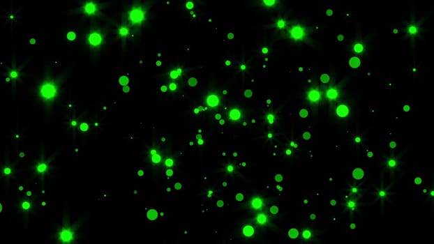 Abstract bright glitter particles in space, computer generated abstract background, 3D rendering backdrop