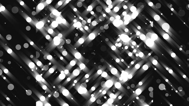 Abstract bright glitter particles in space, computer generated abstract background, 3D rendering backdrop