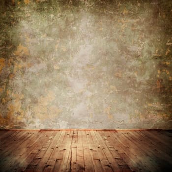 Empty space in vintage room