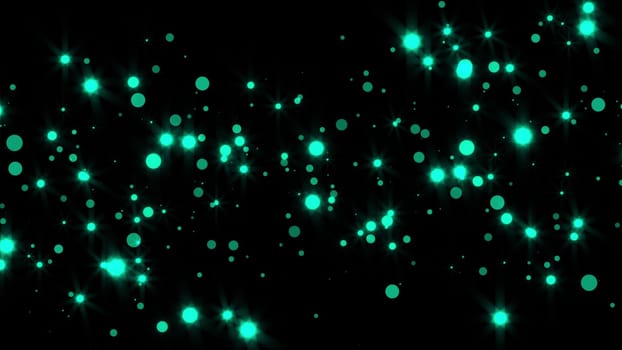 Abstract bright glitter particles in space, computer generated abstract background, 3D rendering backdrop