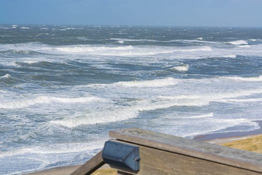 Coastal landscape of the island of Sylt after the storm surge