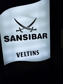 SYLT, GERMANY -MARCH  12, 2020:. Logo of the Beach bar La Grande, Kampen, Sylt, North Frisia, Schleswig-Holstein, Germany, Europe