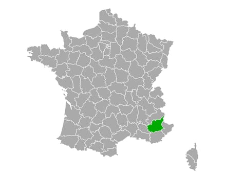 Map of Alpes-de-Haute-Provence in France