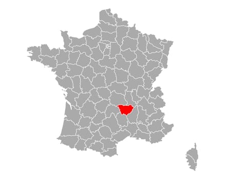 Map of Haute-Loire in France