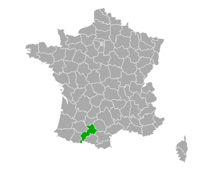 Map of Haute-Garonne in France