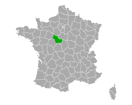 Map of Loir-et-Cher in France
