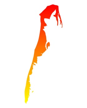 Map of Hiddensee