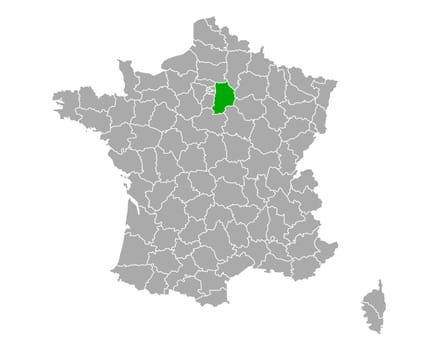 Map of Seine-et-Marne in France