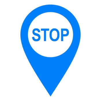 Stop and location pin