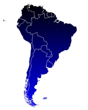 Map of South America