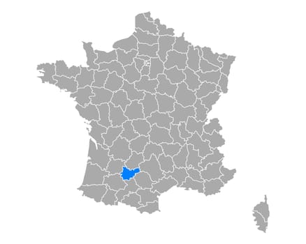 Map of Tarn-et-Garonne in France