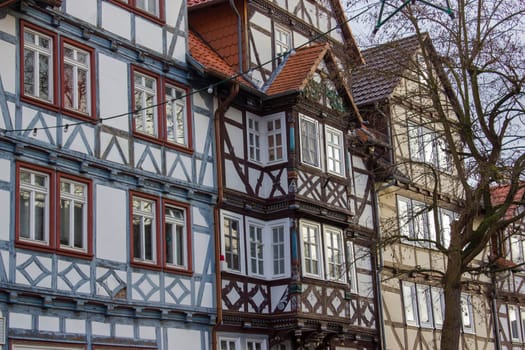 picturesque houses in Bad Sooden-Allendorf in the Werra Valley in Germany, Hessen