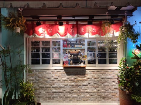 Tamsui, New Taipei City - Jan, 8 2022 : Snapshots of Tamsui Street, New Taipei City, Taiwan