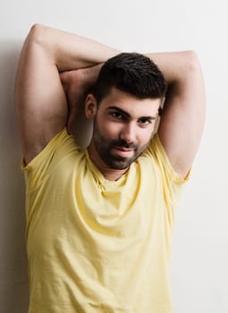 Portrait of young handsome man