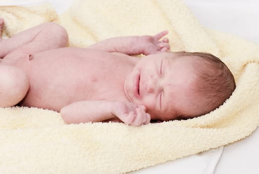 Portrait of a new born child