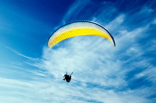 Paraglider in the sky